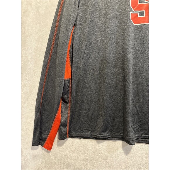 Knights Apparel Syracuse Long Sleeve Performance Shirt Grey Orange Men's 2XL XXL - Picture 5 of 14